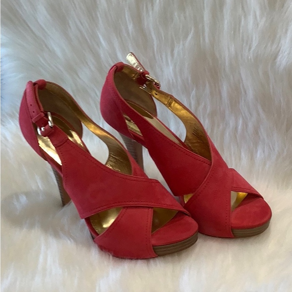 NWB 👠Coach Adelle Blossom Nubuck Suede Leather - Picture 2 of 13